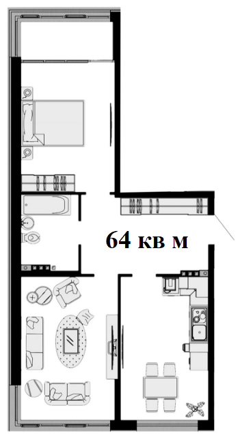 3 комнатная квартира